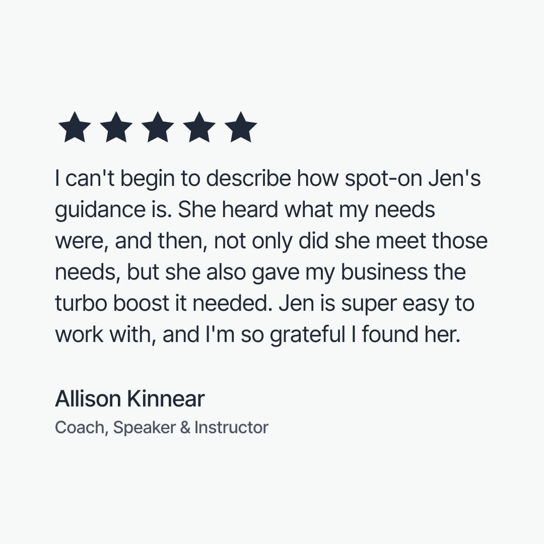 testimonial allison kinnear